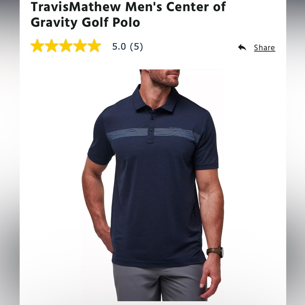 Travis Mathew Center of Gravity Golf Polo